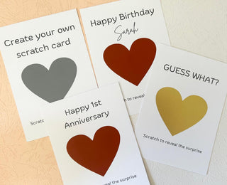 Custom Surprise Scratch Cards, Personalised Reveal Card, Secret Message Card, Birthday Scratch Cards, Anniversary Scratch card, Pregnancy