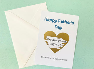Fathers Day Scratch card, Custom Surprise Scratch Cards, Personalised Reveal Card, Secret Message Card, Gift for Dad, Surprise Trip card dad