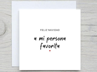 Personalised Christmas card, Spanish Merry christmas, my favourite human, merry christmas card in Spanish, feliz navidad
