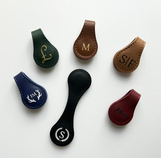 Custom Magnettic Bookmark for him - Personalised Name PU Leather Bookmarks - Fathers day gift,