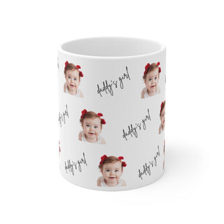 Father's Day Gift, Daddy's Girl Mug, Mug for dad, baby face mug, Pet face mug, gift for dad