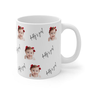 Father's Day Gift, Daddy's Girl Mug, Mug for dad, baby face mug, Pet face mug, gift for dad