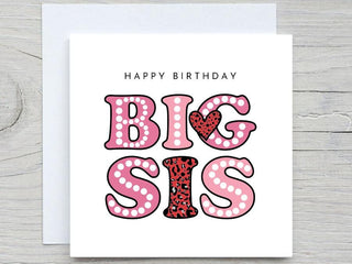 Custom sister Birthday, Happy Birthday Big Sis, Big Sister Birthday Card, Birthday card for sister