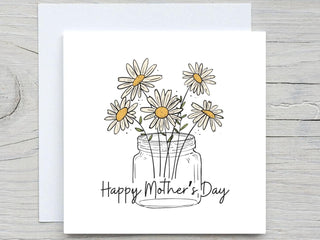 Mothers Day Card, To Mom card, Daisy Flowers Card, for mom card, mothers day gift, grandma card, custom card