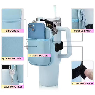 Custom Stanley Carry On Bag, Water Bottle Pouch, Stanley Cup Accessories, Stanley Sleeve, Stanley Gym Bag, personalised Letter, Gift for her