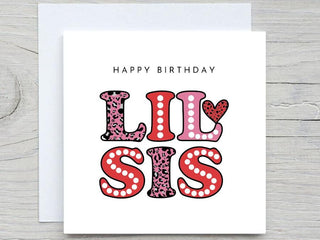 Custom sister Birthday, Happy Birthday Lil' Sis, Little Sister Birthday Card, Birthday card for sister