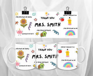 Teacher Gift Mug  End of Year Appreciation  Cute Teacher Coffee Cup  Teacher Retirement or Graduation Gift Thank you teacher, School End