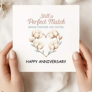 Anniversary Card, Personalised anniversary card, Second Anniversary card, Cotton Anniversary, 2 years wedding anniversary