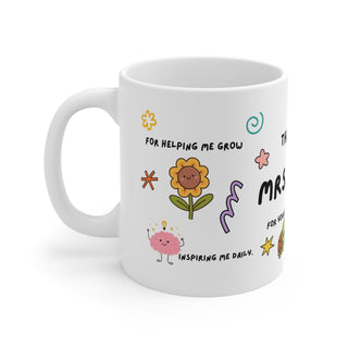 Teacher Gift Mug  End of Year Appreciation  Cute Teacher Coffee Cup  Teacher Retirement or Graduation Gift Thank you teacher, School End